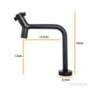 Ver imagem 5 de Torneira Banheiro Mesa Lavabo Inox 304 Black 1198 Baixa Stone