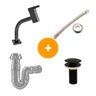 Kit Torneira Link+sifão +engate Flexivel+válvula Click Black - 1