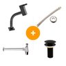 Kit Torneira Link+Sifão Rígido+Flexivel+Válvula Click Black - 1