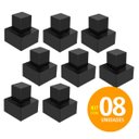 Ver imagem 5 de Acabamento Para Registro Quadrado ABS Preto Gaveta Kit 8 PÇS