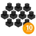 Ver imagem 5 de Acabamento Para Registro Quadrado ABS Preto Gaveta Kit 10 PÇS