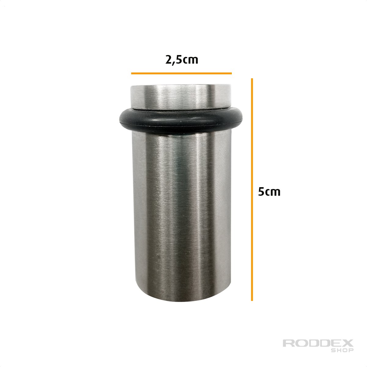 Batedor Amortecedor de Porta Inox Padrão Hotel 5cm Kit 2un - 3