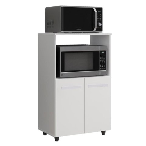 Balcao Multiuso 2 Fornos 60 Cm Tais Branco Mobbs