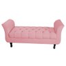 Calçadeira Grécia King Size 195cm Suede - Renascer Decor:Rosa - 1