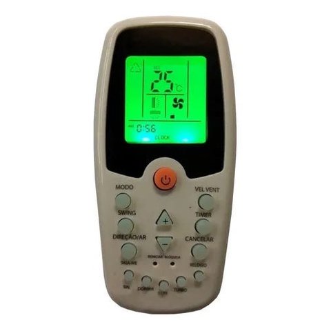 Controle Ar-Condicionado Komeco Midea Comfee com Luz Mod-8020