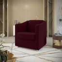 Ver imagem 2 de Kit 2 Poltronas Decorativa Ana Suede Marsala Pés Cromado - Pallazio