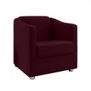 Ver imagem 3 de Kit 2 Poltronas Decorativa Ana Suede Marsala Pés Cromado - Pallazio