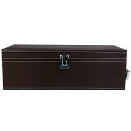 Maleta Porta Vinho Couro Pu Executiva com 4 Acessórios Marrom - 5