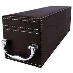 Maleta Porta Vinho Couro Pu Executiva com 4 Acessórios Marrom - 7