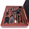 Kit Abridor de Vinho Profissional Saca Rolha com Acessórios e Estojo Madeira - 4