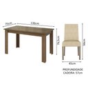 Ver imagem 7 de Conjunto Sala de Jantar Mesa Tampo de Vidro 4 Cadeiras Rustic/imperial Antônia Madesa