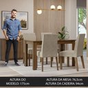 Ver imagem 6 de Conjunto Sala de Jantar Mesa Tampo de Vidro 4 Cadeiras Rustic/imperial Antônia Madesa