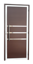 Ver imagem 1 de Porta Alumínio Lambril c/Friso c/Puxador e.Mix Corten 100 Brimak
