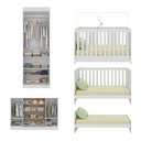 Ver imagem 5 de Quarto de Bebê Completo Berço Americano 3 em 1 Colchão Encanto Multimóveis Mp4609 Branco/off