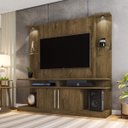 Ver imagem 1 de Estante Home York com LED e Prateleiras de Vidro Tradicional Moderno Móveis Bechara