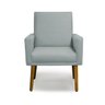 Poltrona Decorativa Nina Suede Cinza Claro - MeularDecor - 2