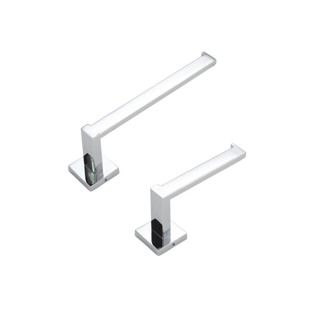 Kit Acessórios para Banheiro Lavabo Duas Peças Cromado Inox - 1