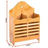 Porta Talheres Duplo em Bambu 18,5x14,5cm - 2