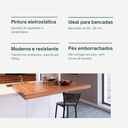 Ver imagem 5 de Kit 6 Banquetas para Balcão Cozinha Gourmet Junco Preto Bancada Ilha Banco 60cm Itagold