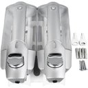 Ver imagem 2 de Dispenser Duplo Kit 17 Uni Alcool Gel Sabonete Sabao Detergente Liquido Shampoo Condicionador Loja B