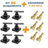Kit 06 Acabamento C73 Preto Registro Pressão - Docol - 1