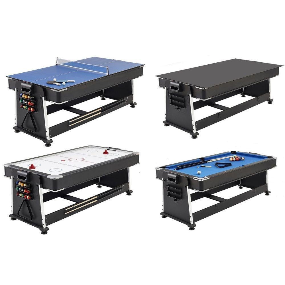 Mesa Multijogos 4 em 1 Ping Pong Bilhar e Air Hockey Ahead Sports Preto - 4