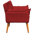 Ver imagem 4 de Kit 3 Poltronas Decorativa Alice Pé Trapézio 30cm Castanho - Suede