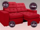 Ver imagem 4 de Sofá Jobim 1,70m Assento Retrátil e Reclinável Velosuede - NETSOFAS
