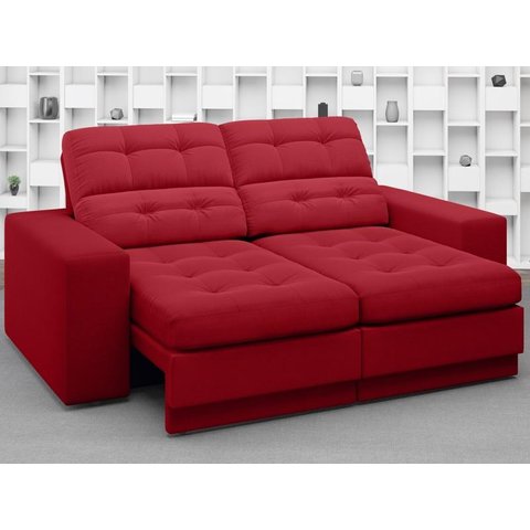 Sofá Jobim 1,70m Assento Retrátil e Reclinável Velosuede - NETSOFAS