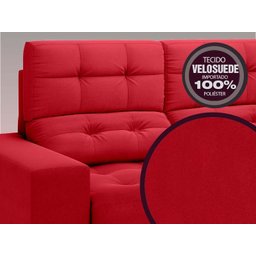 Sofá Jobim 1,70m Assento Retrátil e Reclinável Velosuede - NETSOFAS - 5