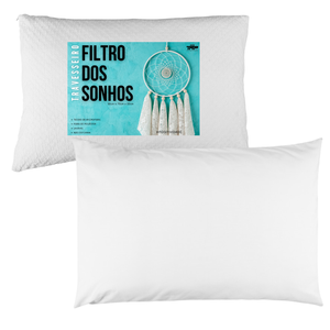 Travesseiro Filtro Dos Sonhos Fibra de Silicone Antialérgica com Fronha 100% Algodão 150 Fios