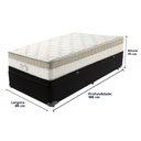 Ver imagem 3 de Cama Box Baú Preto e Colchão King Best Molas Ensacadas Solteiro 88x188x33 Anjos