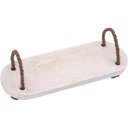 Ver imagem 1 de Bandeja Decorativa de Marmore Branco 1x12x30cm Servir Mesa Organizar Café