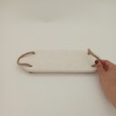 Ver imagem 2 de Bandeja Alça Fibra Marmore 1x12x30cm Branco