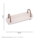 Ver imagem 2 de Bandeja Decorativa de Marmore Branco 1x12x30cm Servir Mesa Organizar Café
