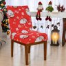 Kit 12 Capa Cadeira Natal Decoracao Simples Papai Noel Vermelho Premium - 2