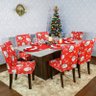Kit 12 Capa Cadeira Natal Decoracao Simples Papai Noel Vermelho Premium - 6