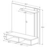 Conjunto Painel para TV 32 Polegadas + Mesas Decorativas - Delta - Off White/Freijó - Mania de Móvei - 8