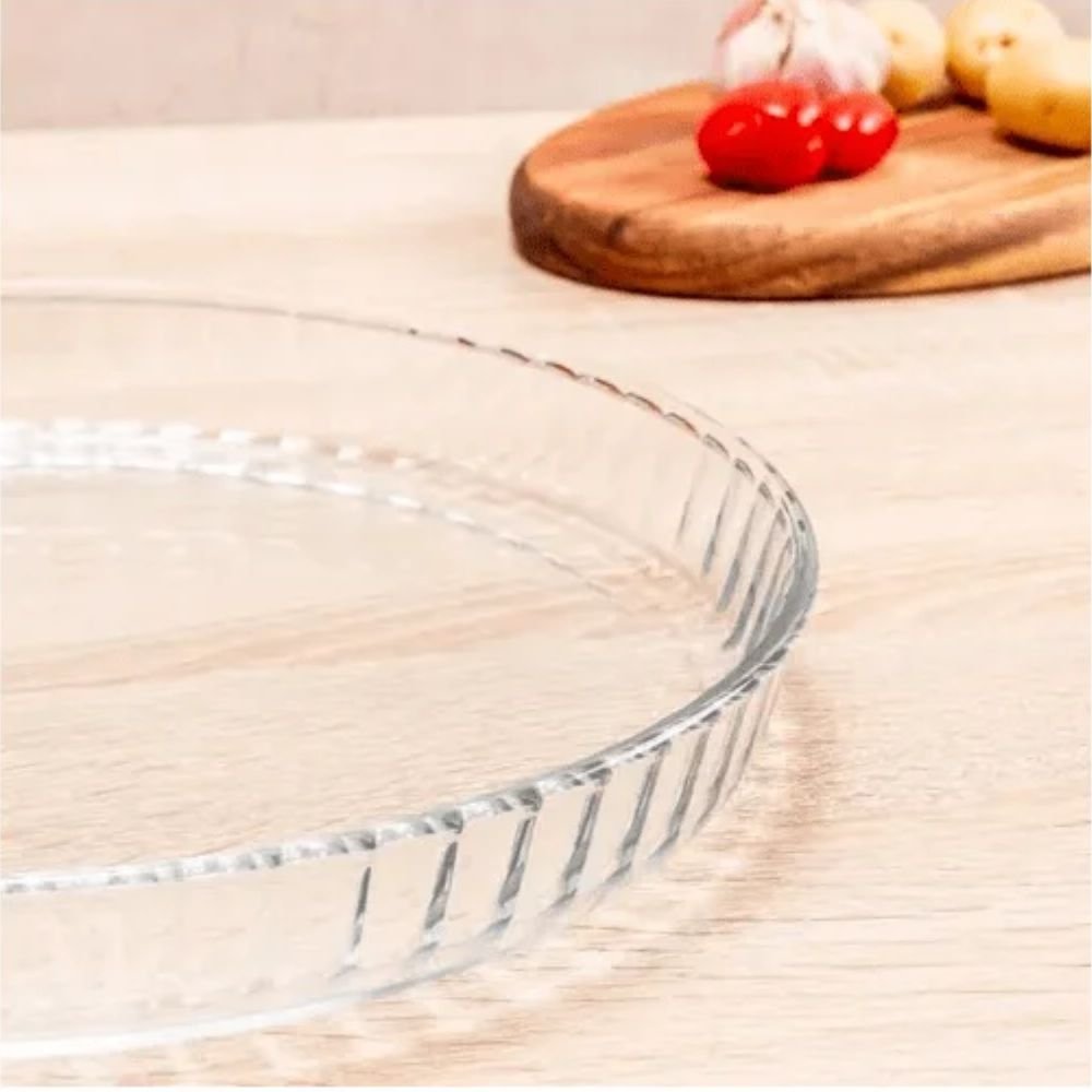 Assadeira 1,6l de Vidro Borosilicato Canelada Redonda - 3