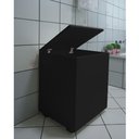 Ver imagem 2 de Cesto De Roupas Baú Roupeiro Tulha Com Rodízios Preto