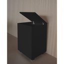 Ver imagem 6 de Cesto De Roupas Baú Roupeiro Tulha Com Rodízios Preto