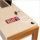 Ver imagem 2 de Escrivaninha 1gav 6055 New Perola Pes Madeira Entrada Usb Jb Bechara
