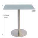 Ver imagem 2 de Mesa Bistrô Beta 112,50 Cm (alt) Disco Redondo Tampo Mdp Quadrado 60 Cm (larg) X 2,50 Cm (alt)