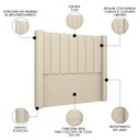 Ver imagem 3 de Cabeceira Casal King Cama Box 195cm Claire I02 Linho Bege - Mpozenato