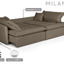 Ver imagem 4 de Sofá Retrátil e Reclinável 220cm Veludo Milano