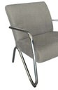 Ver imagem 3 de Kit 2 Poltronas Decorativa Bela Linho Bege Braço Cromado Mz Decor