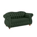 Ver imagem 1 de Sofá Chesterfield Merlo 2 Lugares 2,30 - Veludo Verde Musgo / Decoração, recepção, sala tv estar