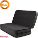 Ver imagem 3 de Puff Multiuso 3 Em 1 Casal Espuma Preto - Bf Colchões