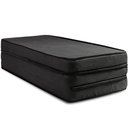 Ver imagem 1 de Puff Multiuso 3 Em 1 Casal Espuma Preto - Bf Colchões