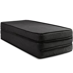 Puff Multiuso 3 Em 1 Casal Espuma Preto - Bf Colchões - 1
